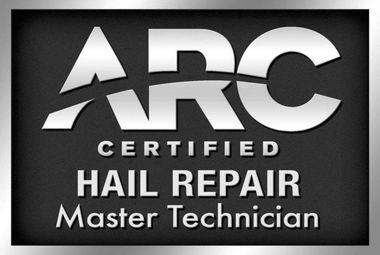 An arc certified hail repair master technician logo