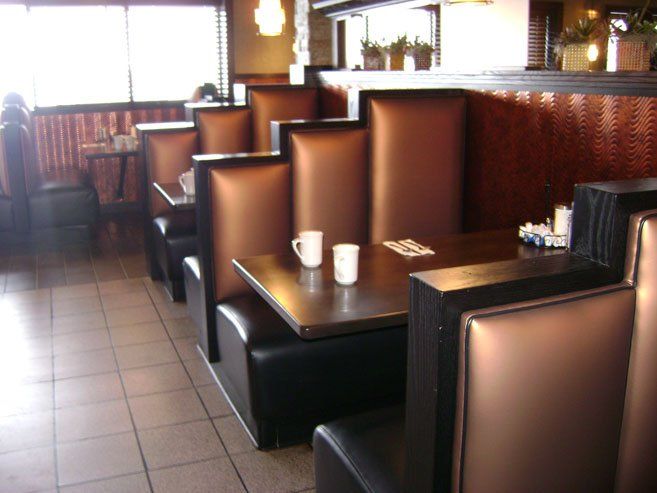 Restaurant booth upholstery