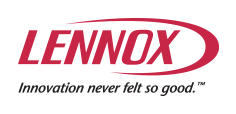 Lennox logo in red with the slogan “Innovation never felt so good.”