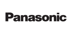 Panasonic logo in bold black text on a white background