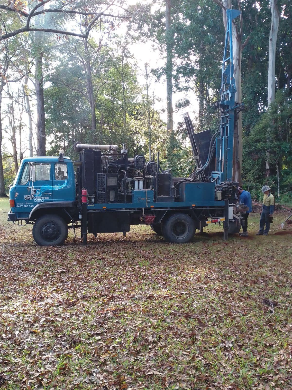 A Metal Pole is Sitting in the Middle of a Dirt Field — Cheyenne Drilling on the Sunshine Coast, QLD