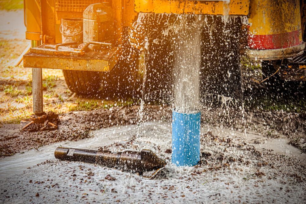 A Water Pump is Drilling a Hole in the Ground — Cheyenne Drilling in Kingaroy, QLD