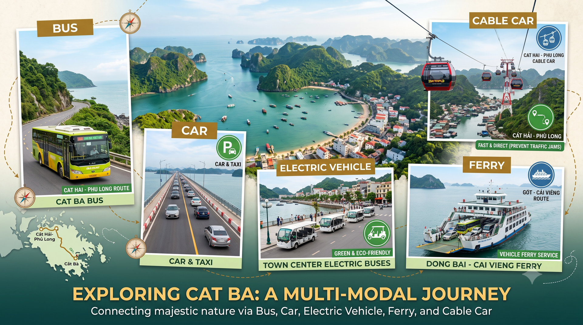 Transport sur l'Île de Cat Ba