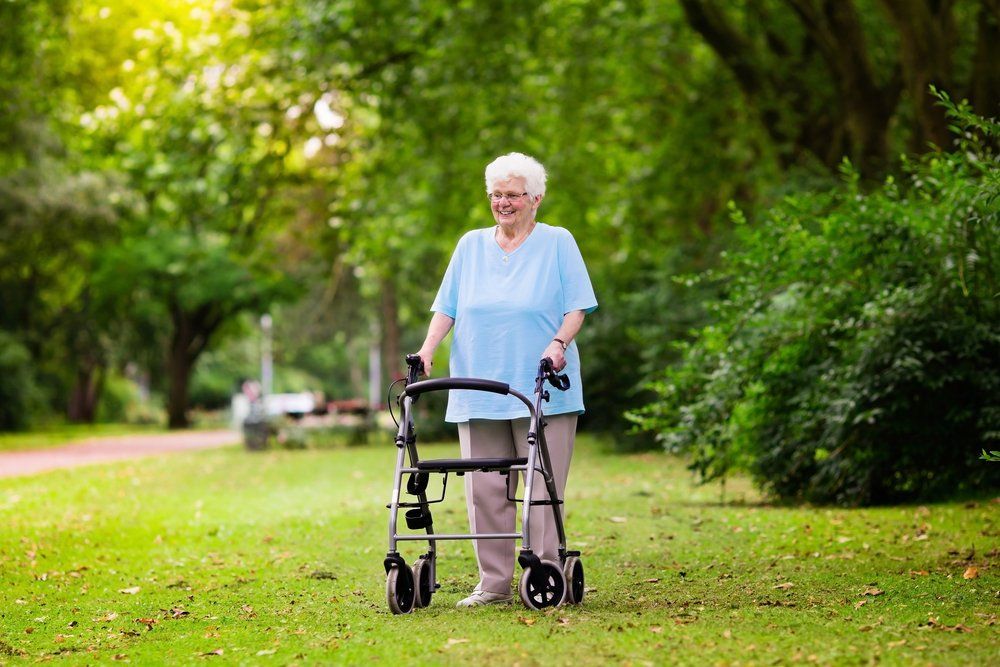 Woman using a mobility scooter in Maitland for safe and independent travel