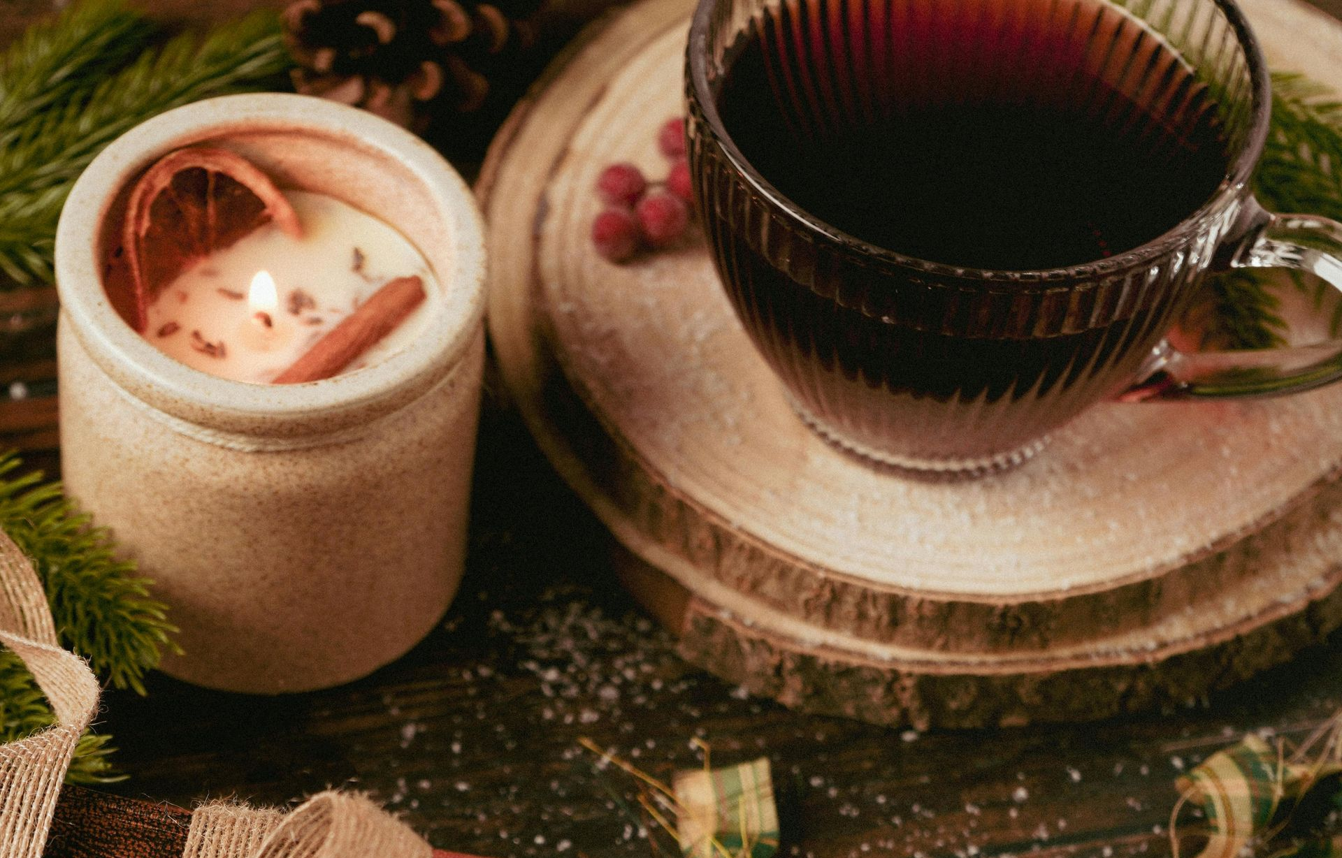 tea and a candle