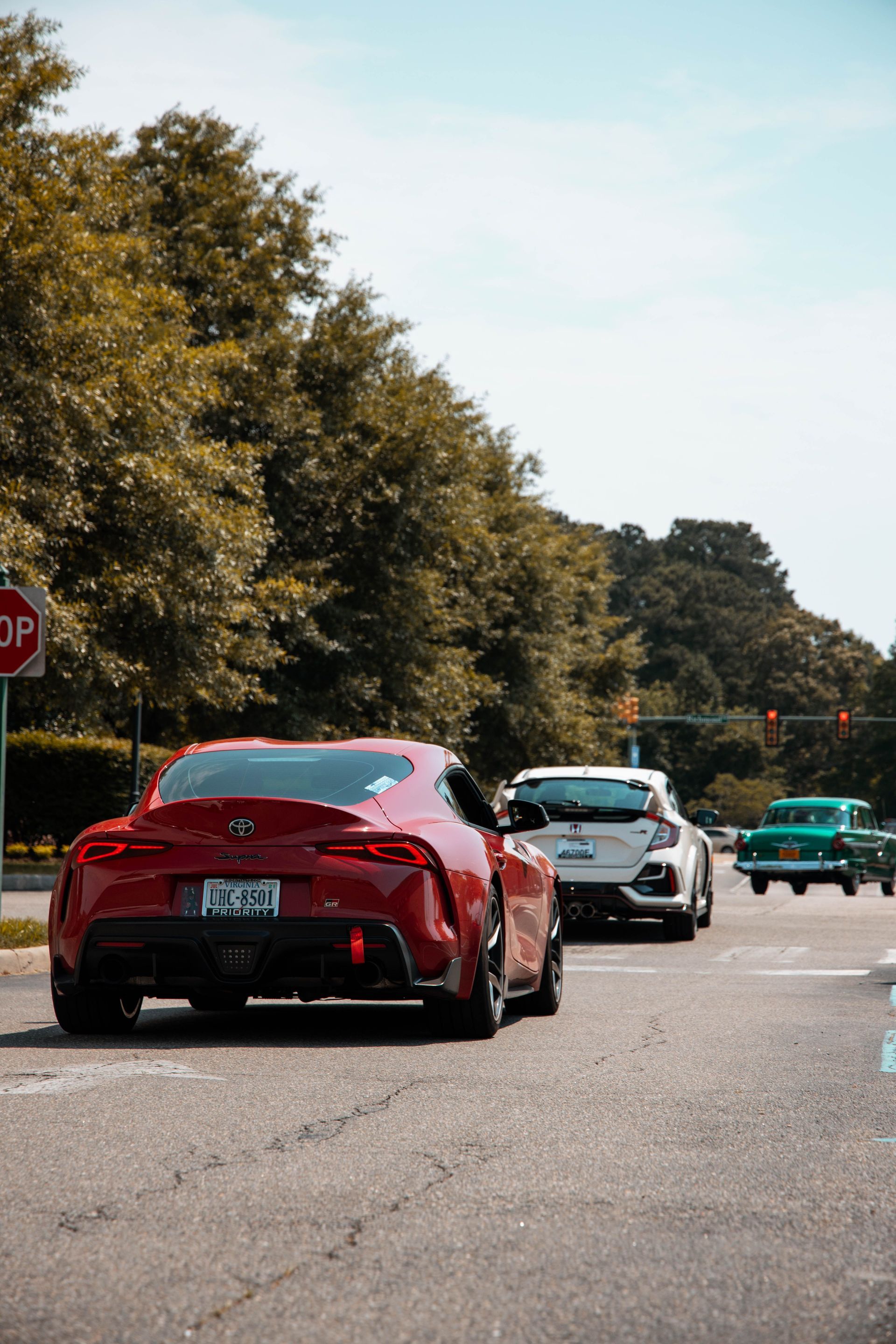 cars in highway traffic