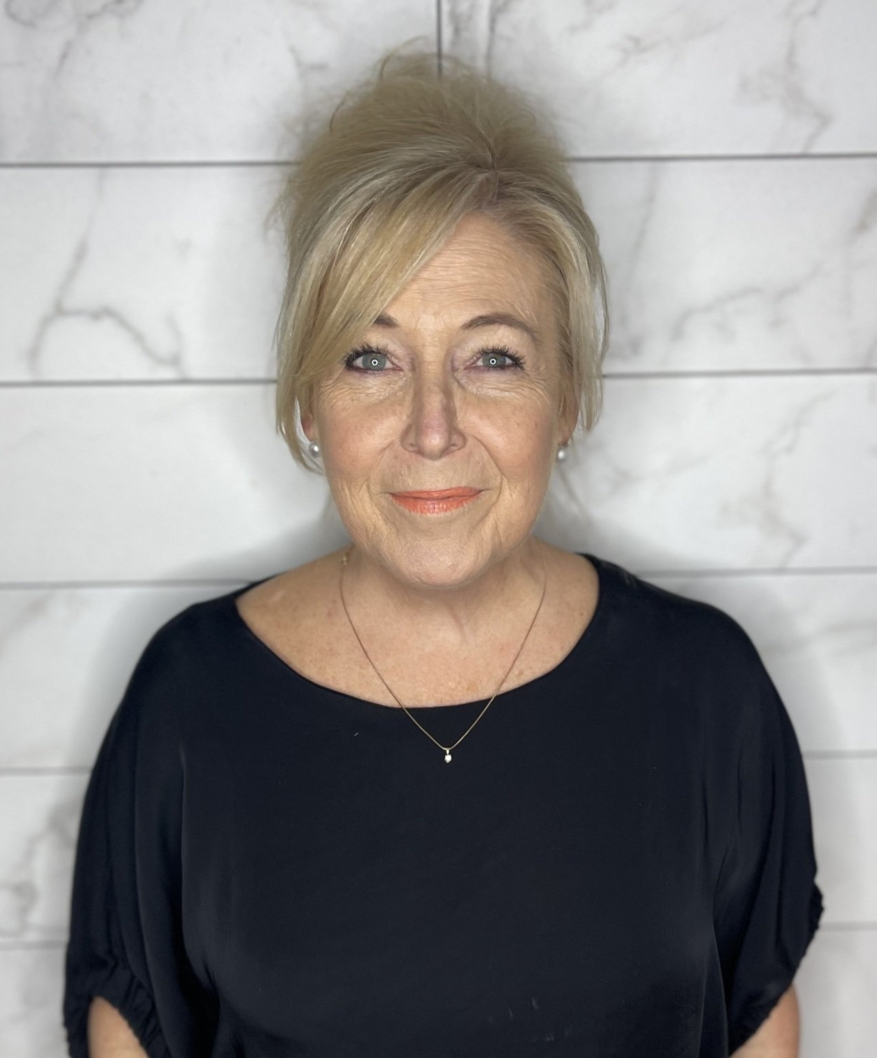 Linda, Beautician at Samson & Delilah Hairdresser in Subiaco. 