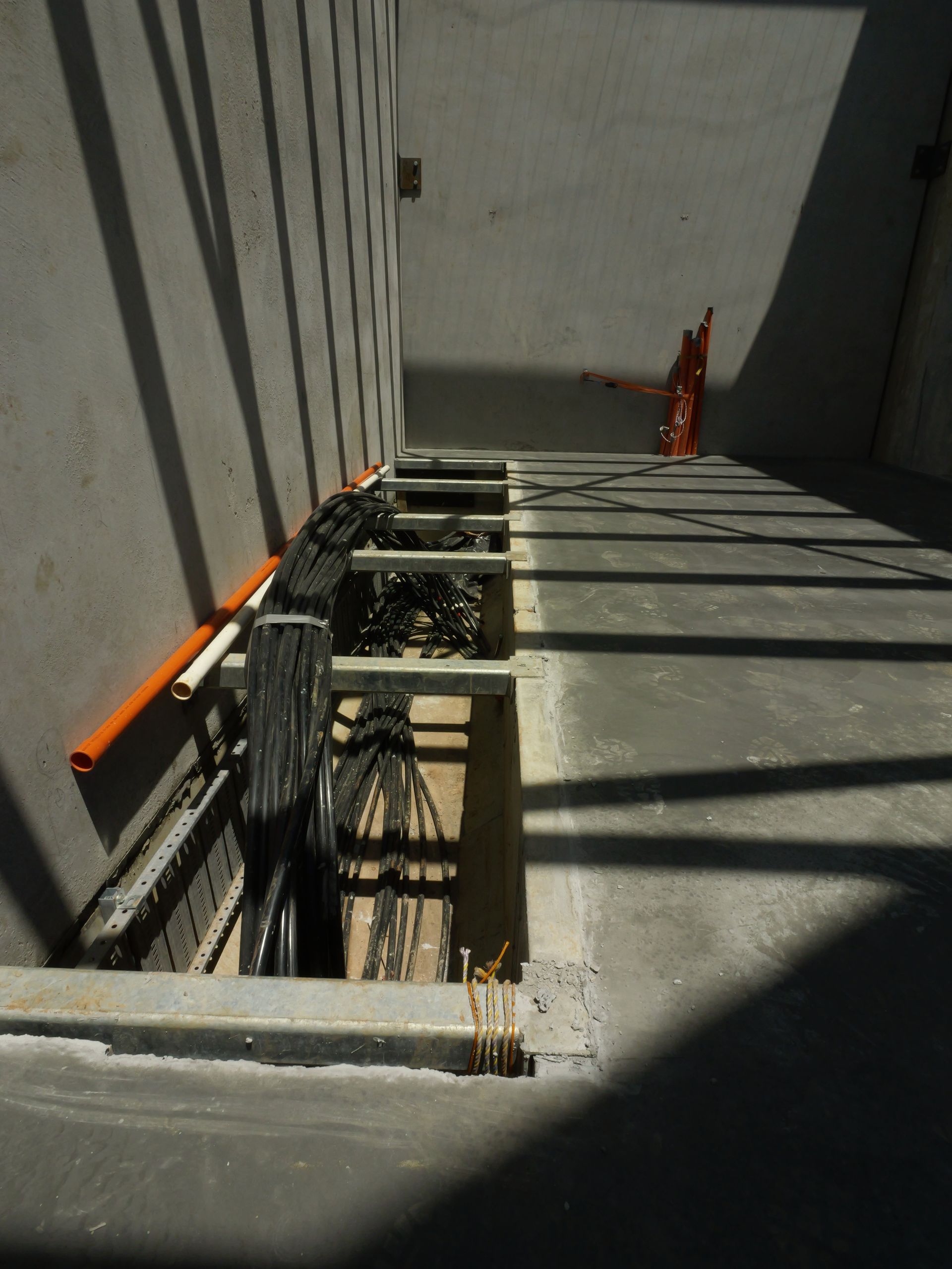 Concrete Floor With Open Access to Cabling — Rob Ward Electrical Services in Tweed Heads, NSW