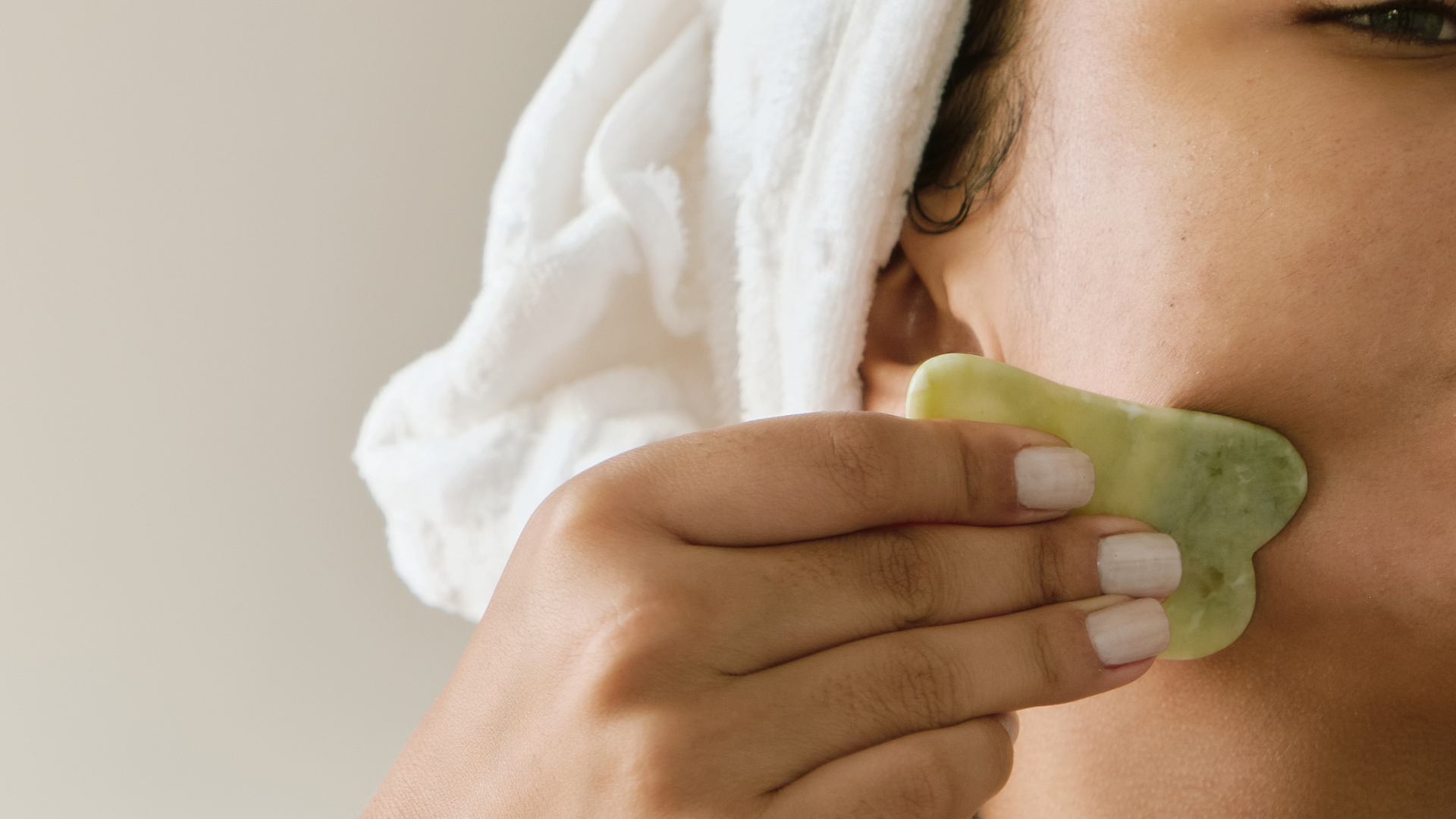 gua sha groen jade steen