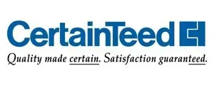 CertainTeed logo with blue text and slogan “Quality made certain. Satisfaction guaranteed.”