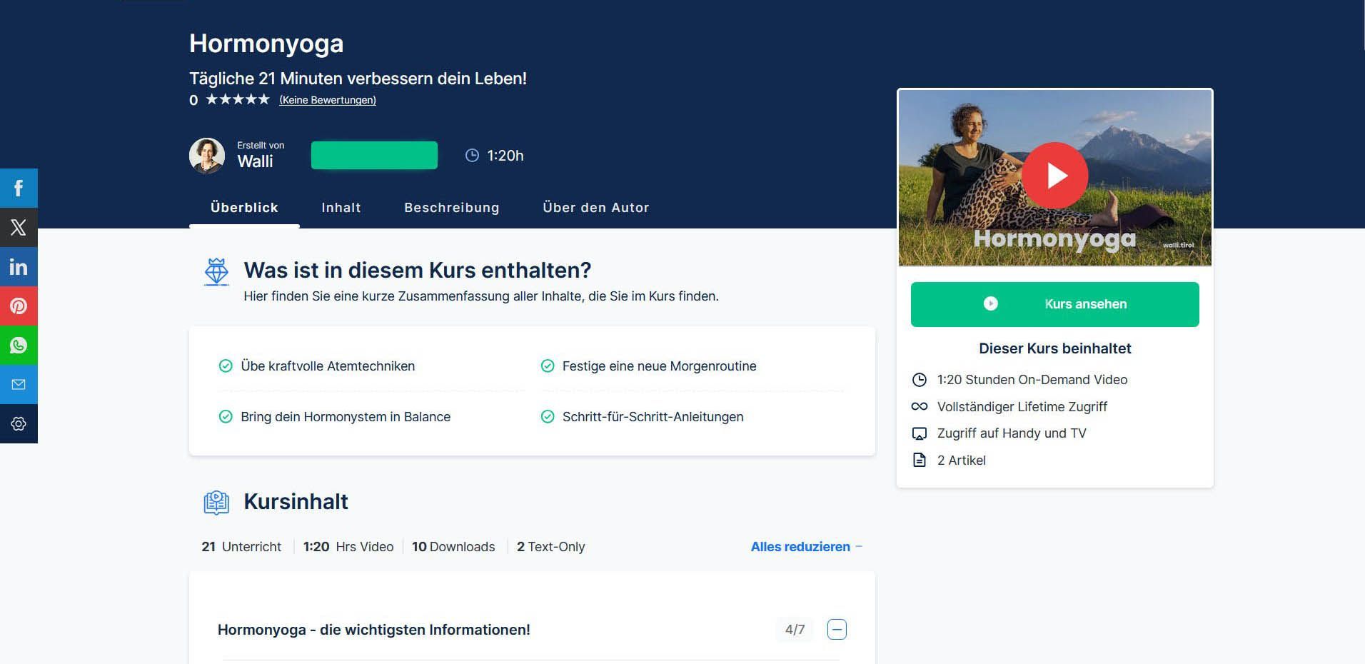 Hotelseite mit dunkelblauer Kopfzeile, Objektfoto, grünem Buchungsbutton und Detailbereich