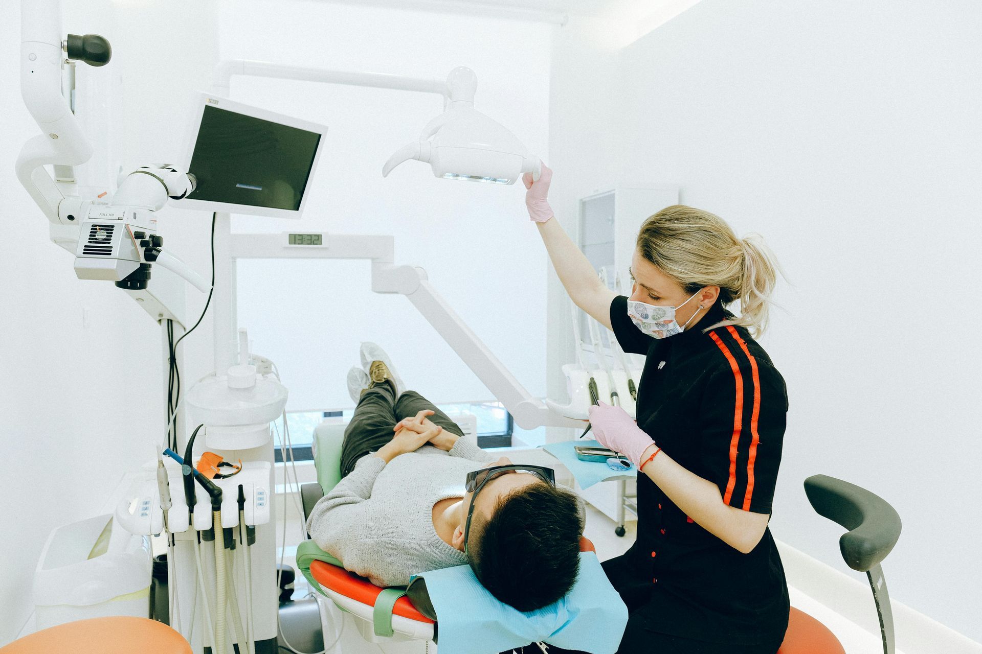 man asleep in dentist chair during root canal in Lees Summit MO