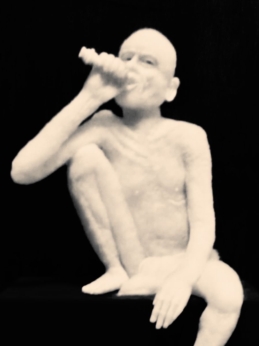 Cotton sculpture of Gajanan Maharaj, depicting the revered spiritual figure capturing his serene and inspirational presence
