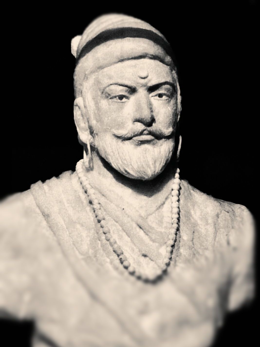 Chhatrapati Shivaji Maharaj, legendary Maratha warrior king in  handcrafted detail with Cotton Art