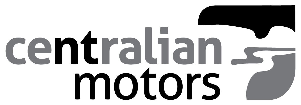 Centralian Motors logo in black and gray text with stylized initials on a white background