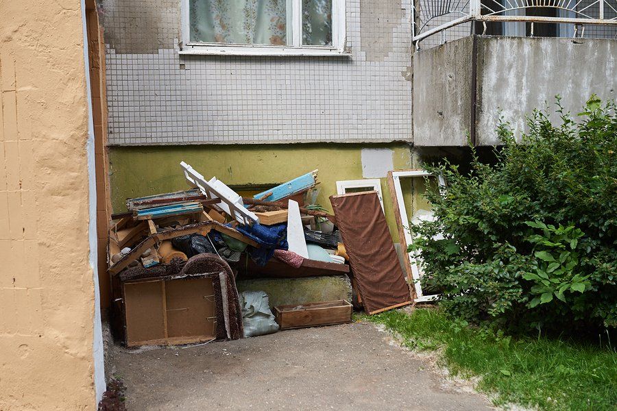 old furnitures outside the house