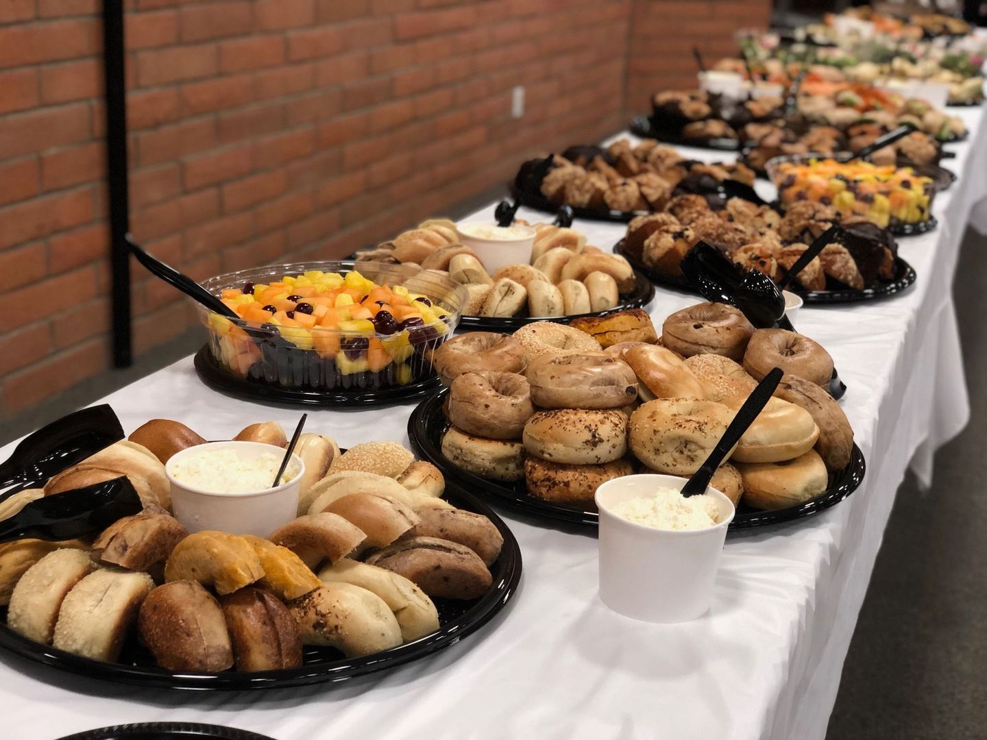 There are many different types of food on the table.