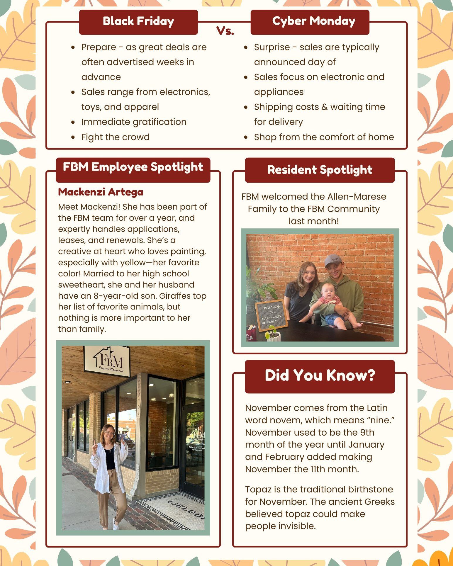 FBM Resident Newsletter November 2024