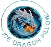 Ice Dragon Pillow logo