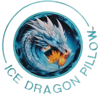 Ice Dragon Pillow logo