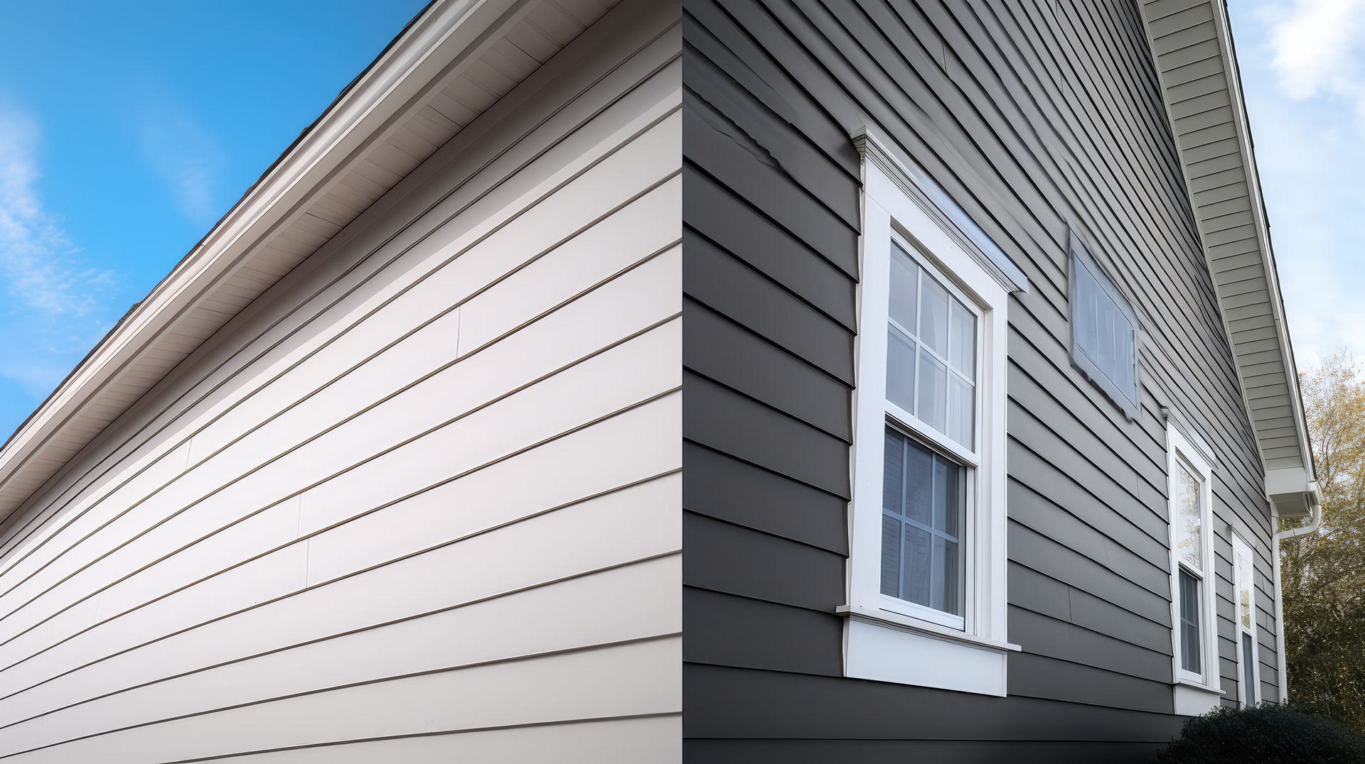 View of residential wall highlighting smooth finish and expert siding repair improving durability.