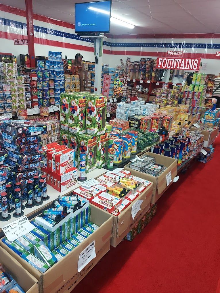 A store filled with lots of fireworks