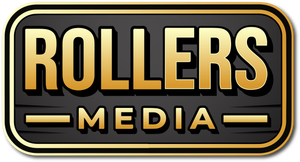 Gold and black logo for