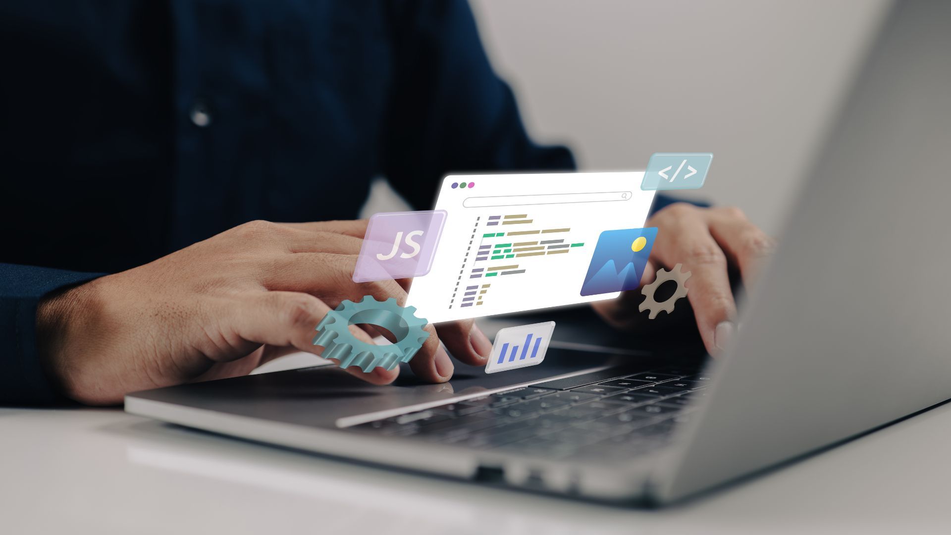 Rollers Media: Person using a laptop with