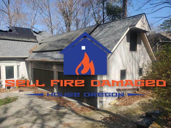 A house with fire damage in Oregon