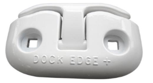 A white dock edge is shown on a white background