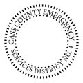 A black and white logo for Cass County emergency services district