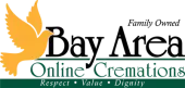 Bay Area Online Creations logo with orange eagle, black serif text, and green accent line