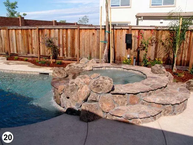 A picture of a swimming pool with the number 20 on it