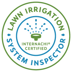 The logo for a lawn irrigation system inspector