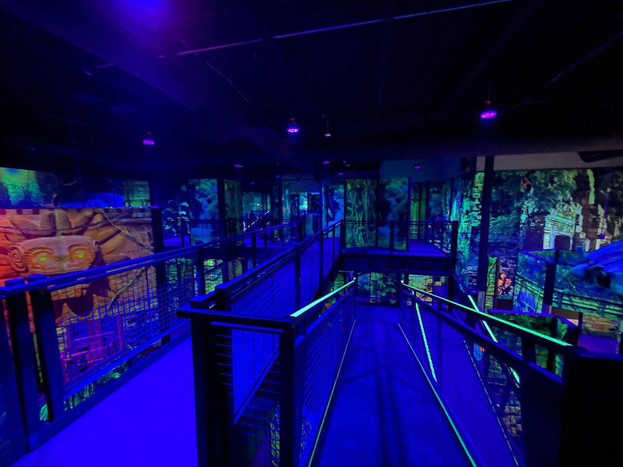 durable steel mezzanine for second story laser tag arenas