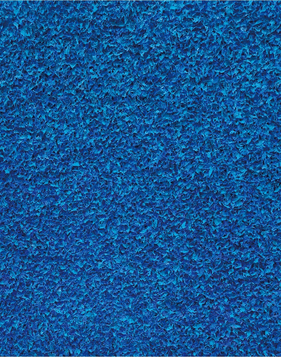 A close up of a blue carpet texture.
