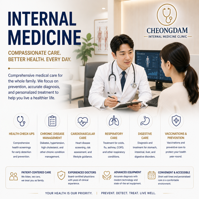 Internal Medicine in Cheongdam, Gangnam, Seoul