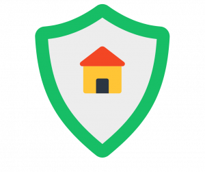 Shield and house icon