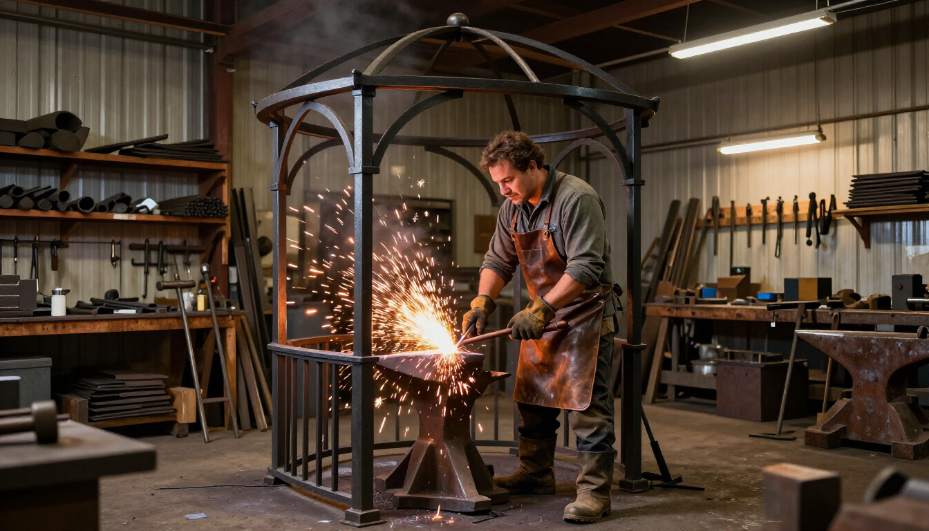 laborazione artigianale di strutture in ferro e gazebo su misura