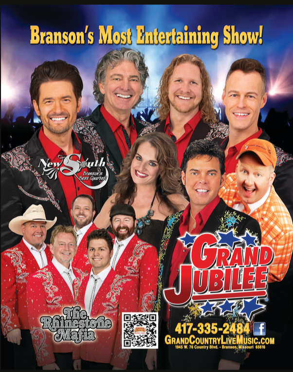 A poster for branson 's most entertaining show grand jubilee