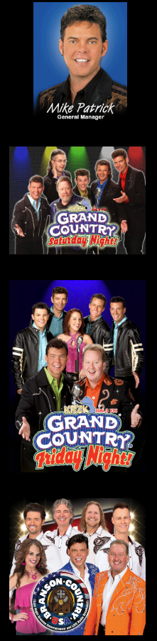 Grand country grand happenings weekly operating schedule and show schedules