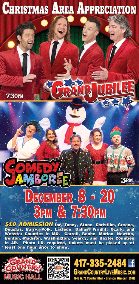 Grand country grand happenings weekly operating schedule and show schedules