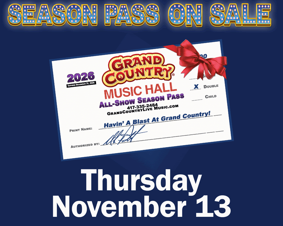Grand country grand happenings weekly operating schedule and show schedules