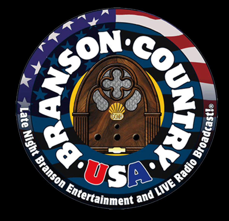Four performers in western attire promote a country music show in Branson, Missouri, featuring the title Down Home Country.