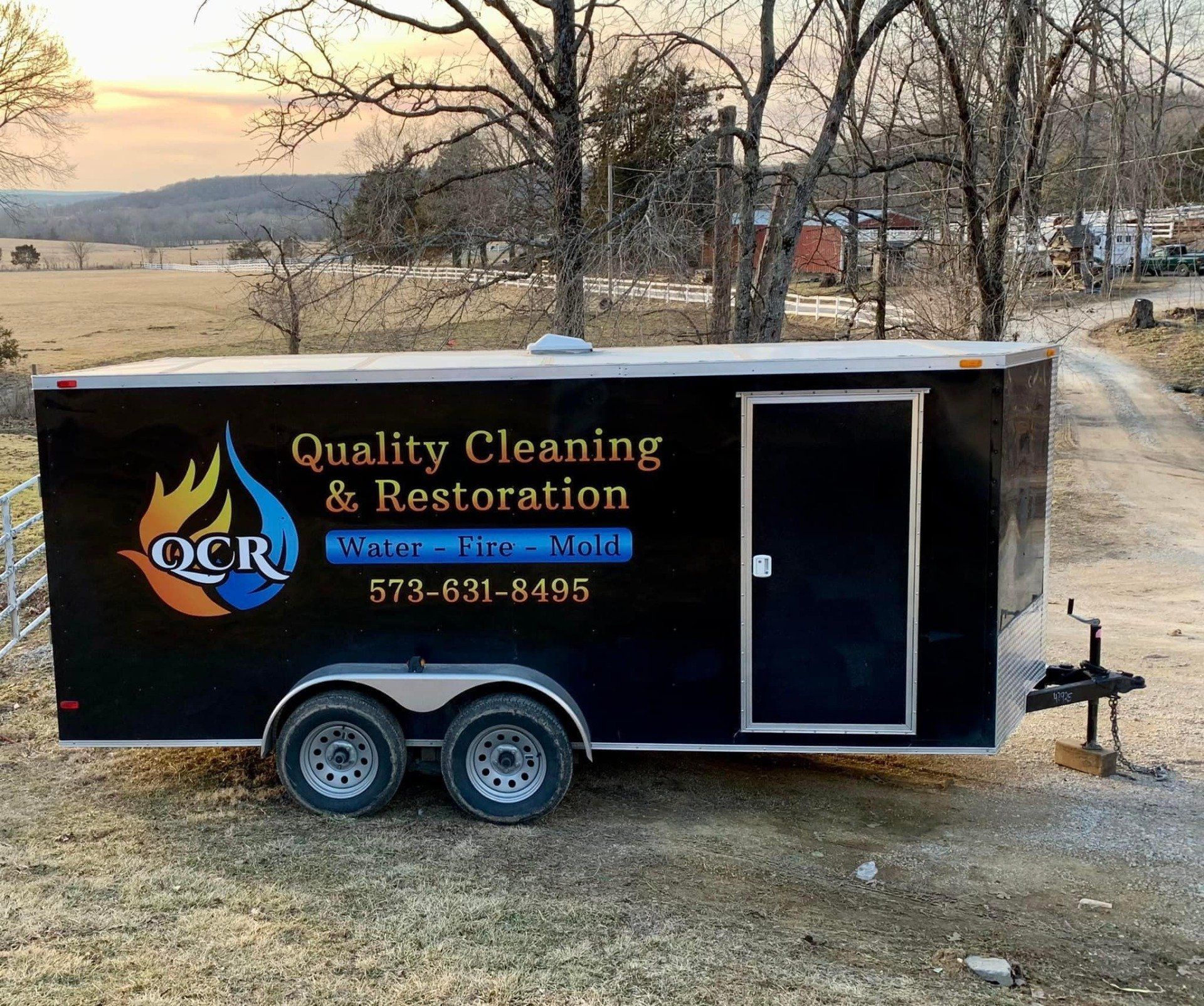 Black trailer with 