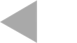 A white triangle with a shadow on a white background.