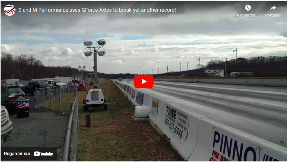 S and M Performance uses GForce Axles to break yet another record!