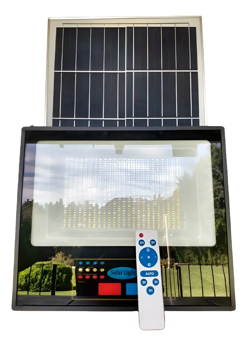 Reflector SOLAR 100W Hogar- Comercio-Industria- Luz Emergencia