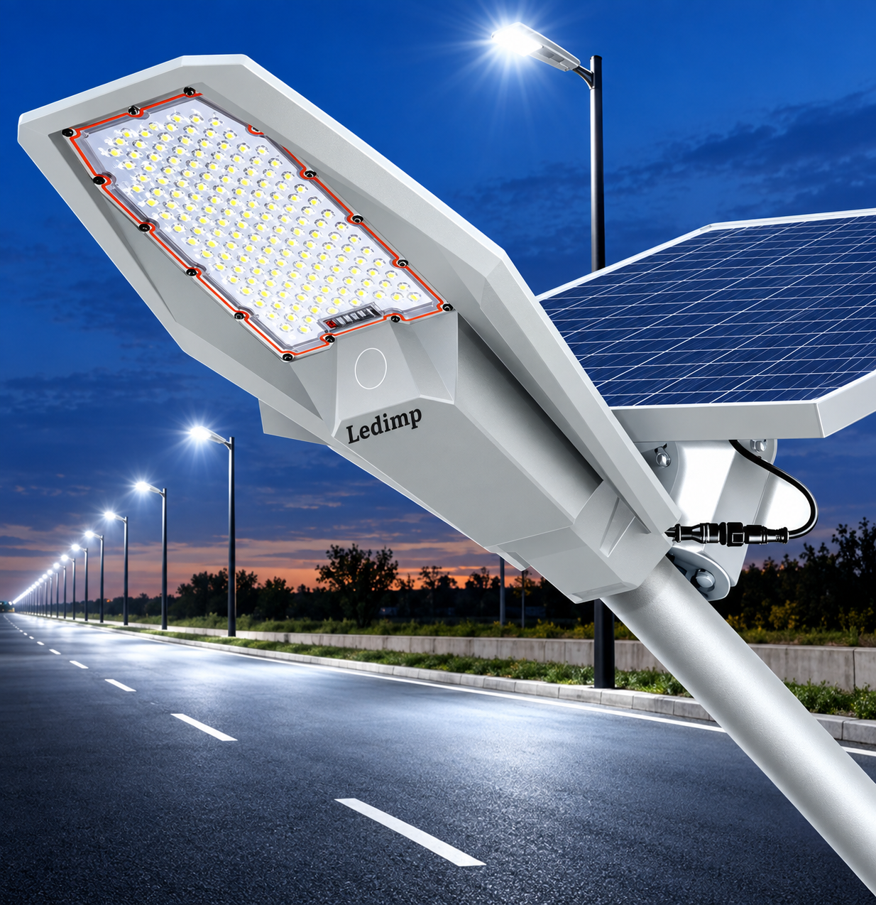 Luminaria Solar Alumbrado Público 800w única en el mercado con Batería de 75000mAH! y panel de 80 w