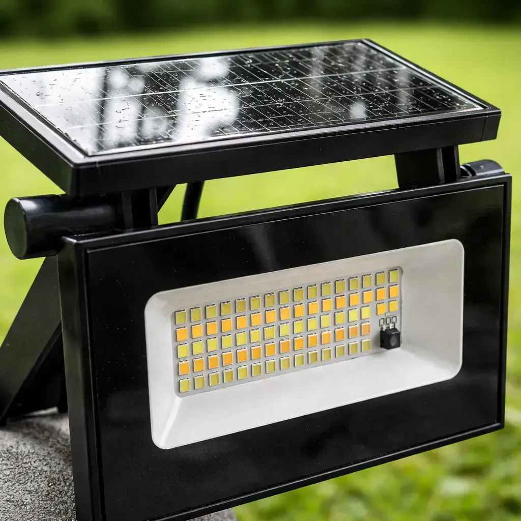 Copia de Reflector Solar 30W con 3 Color de Luz Frío Neutro o Cálido a elección desde el Control Remoto